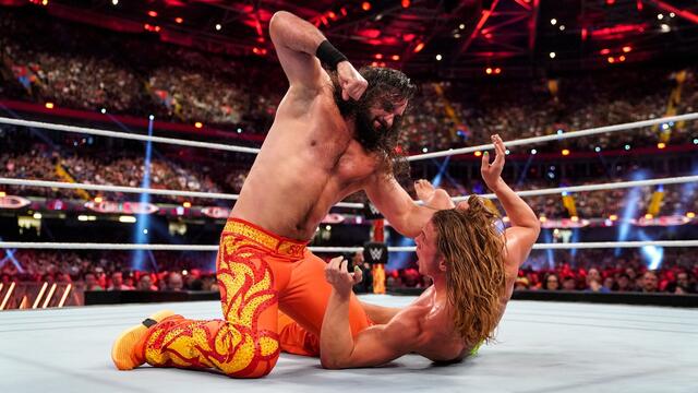 Matt Riddle battles Seth “Freakin” Rollins Inside the Fight Pit this Saturday background