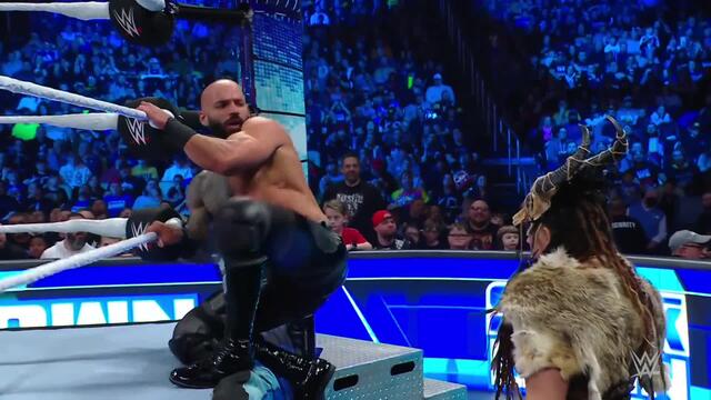 Valhalla gets involved in The Viking Raiders’ clash with Braun Strowman & Ricochet: SmackDown, March 10, 2023 background