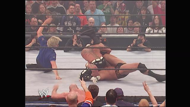 Rey Mysterio wins the World Title at WrestleMania 22 background