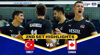 TURKIYE vs. CANADA | SET 2 HIGHLIGHTS | 2025 FIVB MEN'S WORLD CHAMPIONSHIP | SEPT. 17 background
