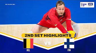 BELGIUM vs. FINLAND | SET 2 HIGHLIGHTS | 2025 FIVB MEN'S VOLLEYBALL CHAMPIONSHIP | SEPT. 21 background