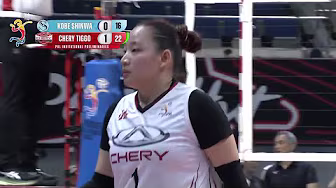 Cess Robles ON FIRE for Chery Tiggo vs. Kobe Shinwa in Set 2 🔥 | 2025 PVL Invitational background