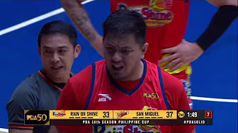 Rain or Shine’s Beau Belga FRUSTRATED AFTER FOUL CALL in 2Q | PBA Season 50 Philippine Cup background