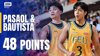 Pasaol, Bautista DROP 48 PTS for FEU vs Ateneo | UAAP Season 88 Men’s Basketball background