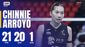 Chinnie Arroyo HITS 21 PTS for ZUS Coffee vs. Choco Mucho ❤️🔥 | 2025 PVL ON TOUR