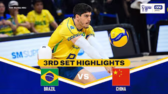 CHINA vs. BRAZIL | SET 3 HIGHLIGHTS | 2025 FIVB MEN’S WORLD CHAMPIONSHIP | SEPT 14, 2025 background
