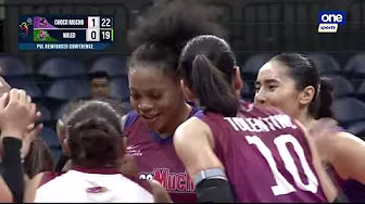Marlee Smith ENTERS SCORING MODE for Choco Mucho vs Nxled in Set 2 | 2025 PVL Reinforced Conference background