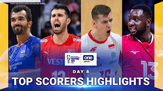 TOP SCORERS | DAY 8 | 2025 FIVB MEN'S WORLD CHAMPIONSHIP | SEPT. 20 background