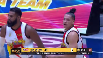 San Miguel’s Marcio Lassiter HIT FIERY TRIPLES vs Rain or Shine in 3Q | PBA Season 50 Philippine Cup