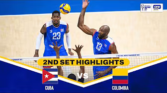 CUBA vs. COLOMBIA | SET 2 HIGHLIGHTS | 2025 FIVB MEN'S WORLD CHAMPIONSHIP | SEPT. 15 background