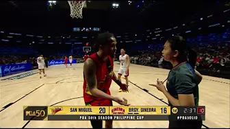 Chris Ross REACTS TO REF’S CALL in 1Q | PBA Season 50 Philippine Cup background