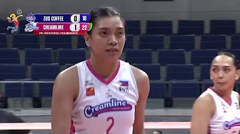 Alyssa Valdez FIRES UP for Creamline vs. ZUS Coffee in Set 2 | 2025 PVL Invitational background