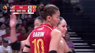 Majoy Baron DETONATES EARLY for PLDT vs. Chery Tiggo in Set 1 đ„ | 2025 PVL on Tour Finals background