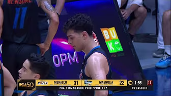 Brandon Bates GETS SLAPPED with FLAGRANT 1 in Meralco vs Magnolia | PBA Season 50 Philippine Cup