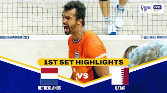 NETHERLANDS vs. QATAR | SET 1 HIGHLIGHTS | 2025 FIVB MEN'S WORLD CHAMPIONSHIP | SEPT. 13