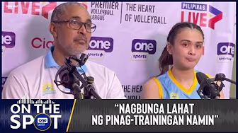 Bella Belen on Capital1’s straight-set victory over Cignal | #OSOnTheSpot background