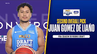 Juan Gomez de Liaño is the SECOND overall pick | PBA Season 50 Rookie Draft background