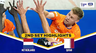 NETHERLANDS vs. QATAR | SET 2 HIGHLIGHTS | 2025 FIVB MEN'S WORLD CHAMPIONSHIP | SEPT. 13