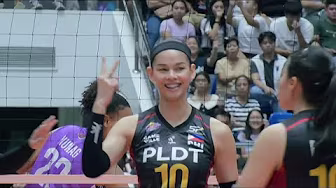 Majoy Baron POWER BLOCKS for PLDT vs. Choco Mucho in Set 2 ☎ | 2025 PVL on Tour background