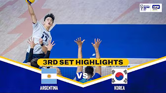 ARGENTINA vs KOREA | SET 3 HIGHLIGHTS | 2025 FIVB Men’s World Championship | Sept. 16