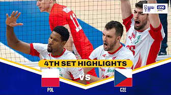 CZECHIA vs. POLAND | SET 4 HIGHLIGHTS | 2025 FIVB MEN'S VOLLEYBALL CHAMPIONSHIP SF | SEPT. 28 background