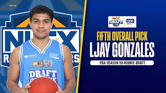 LJay Gonzales is the FIFTH overall pick | PBA Season 50 Rookie Draft background
