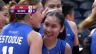 Dolly Verzosa CONTRIBUTES for ZUS Coffee in Set 2 vs. PLDT ❤️🔥 | 2025 PVL Invitational background