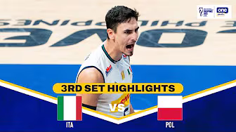 POLAND vs. ITALY | SET 3 HIGHLIGHTS | 2025 FIVB MEN'S VOLLEYBALL CHAMPIONSHIP SF | SEPT. 27 background
