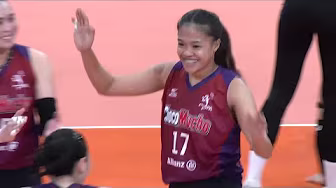 Lorraine Pecaña SOLID BLOCKS for Choco Mucho vs. ZUS Coffee in Set 3 🍫 | 2025 PVL on Tour background