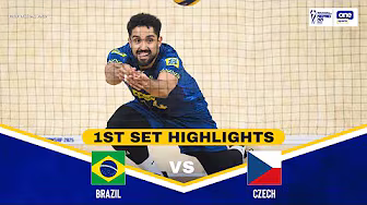 BRAZIL vs CZECH REPUBLIC | SET 1 HIGHLIGHTS | 2025 FIVB Men's World Championship | Sept. 16 backdrop