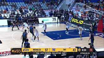 Hodge, Newsome ELECTRIFY THE OFFENSE of Meralco vs. TNT | PBA Season 50 Philippine Cup background