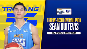 Sean Quitevis is the THIRTY-SIXTH overall pick | PBA Season 50 Rookie Draft
