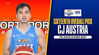 CJ Austria is the SIXTEENTH overall pick | PBA Season 50 Rookie Draft background