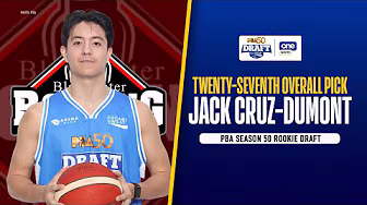 Jack Cruz-Dumont is the TWENTY-SEVENTH overall pick | PBA Season 50 Rookie Draft