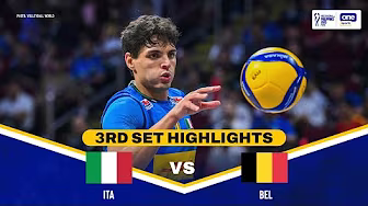 ITALY vs. BELGIUM | SET 3 HIGHLIGHTS | 2025 FIVB MEN’S WORLD CHAMPIONSHIP | SEPT 24, 2025 background