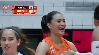 Jolina Dela Cruz BACK-TO-BACK POINTS for Farm Fresh vs. Petro Gazz in Set 2 ✨ | 2025 PVL on Tour background