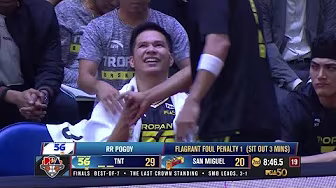 TNT's RR Pogoy SLAPPED WITH F1 FOUL in Q2 | PBA Season 49 Philippine Cup Finals G5