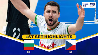 CZECHIA vs. BULGARIA | SET 1 HIGHLIGHTS | 2025 FIVB MEN'S VOLLEYBALL CHAMPIONSHIP SF | SEPT. 27 background