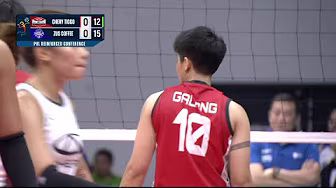 Ara Galang COMES THROUGH for Chery Tiggo EV vs. ZUS Coffee in Set 1 | 2025 PVL Reinforced Conference backdrop