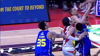 Enciso GETS HIT IN THE FACE, Lassiter ABSORBS TECHNICAL FOUL | PBA Season 49 Philippine Cup Finals background