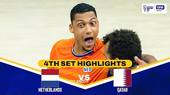 NETHERLANDS vs. QATAR | SET 4 HIGHLIGHTS | 2025 FIVB MEN'S WORLD CHAMPIONSHIP | SEPT. 13 background