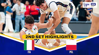 POLAND vs. ITALY | SET 2 HIGHLIGHTS | 2025 FIVB MEN'S VOLLEYBALL CHAMPIONSHIP SF | SEPT. 27 backdrop