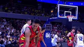 Jericho Cruz hits TOO SMALL celly after tough trey! 🤏 | PBA Season 49 Philippine Cup Finals G3 background