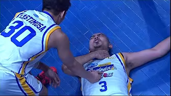 Allein Maliksi FOULS Paul Lee in Meralco-Magnolia game in 2Q | PBA Season 50 Philippine Cup background
