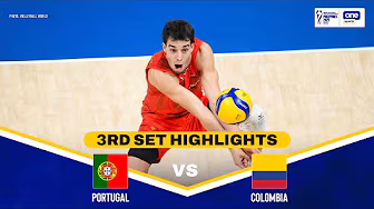 PORTUGAL vs. COLOMBIA | SET 3 HIGHLIGHTS | 2025 FIVB MEN’S WORLD CHAMPIONSHIP | SEPT 17, 2025 background