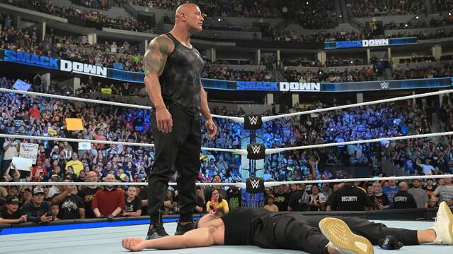 The Rock dishes out the People’s Elbow to Austin Theory: SmackDown highlights, Sept. 15, 2023
