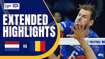 NETHERLANDS vs. ROMANIA | EXTENDED HIGHLIGHTS | 2025 FIVB MEN'S WORLD CHAMPIONSHIP | SEPT. 15 backdrop