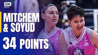 Annie Mitchem & Eli Soyud COMBINE FOR 34 PTS for Akari | 2025 PVL REINFORCED CONFERENCE | HIGHLIGHTS background
