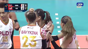 Anastasiia Bavykina STEPS UP in Set 3 for PLDT vs. Cignal | 2025 PVL Reinforced Conference background