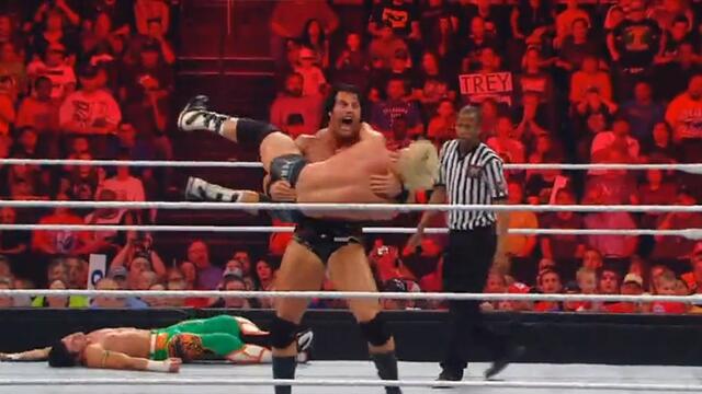 Raw: Air Boom & Mason Ryan vs. Dolph Ziggler, Jack Swagger & David Otunga background